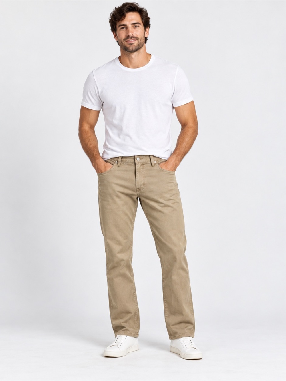 AG Adriano Goldschmied The Protege Pants Mens 33x30 Khaki Straight Leg USA